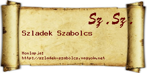 Szladek Szabolcs névjegykártya