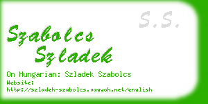 szabolcs szladek business card